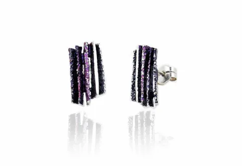 Medium violet Junc earrings