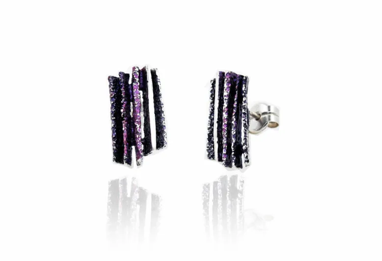 Pendientes Junc medianos violeta