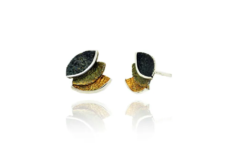 Pendientes Smile pequeños verde liquen