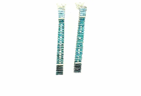 Pendientes Junc dos piezas azul Formentera