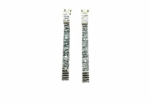 Pendientes Junc dos piezas gris