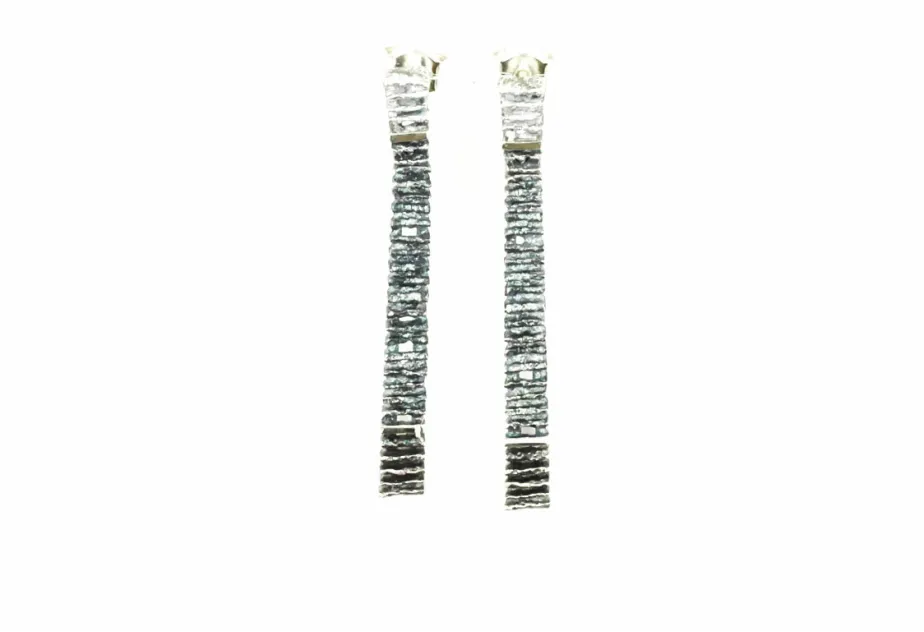 Pendientes Junc dos piezas gris