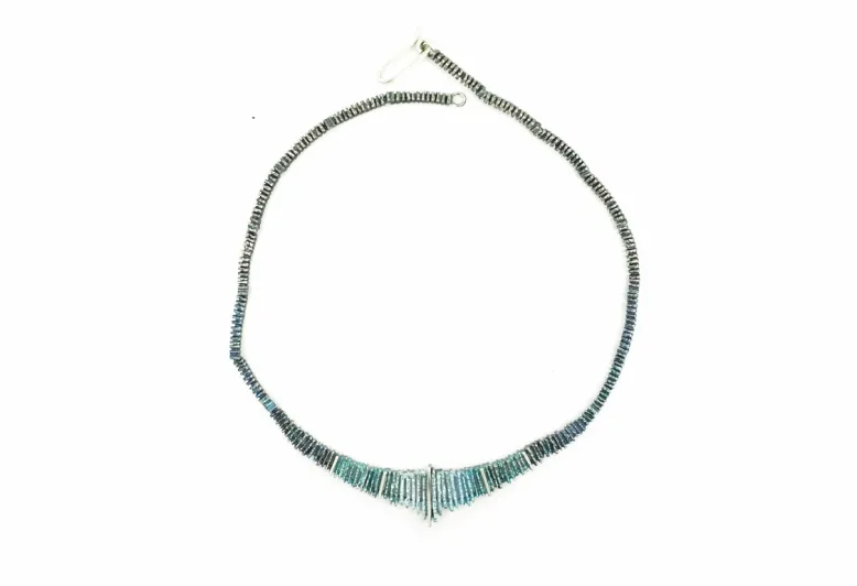 Junc blue Formentera necklace pieces