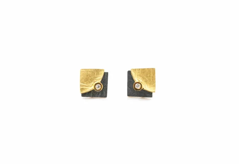 Arracada Doble Fulla mini Br
