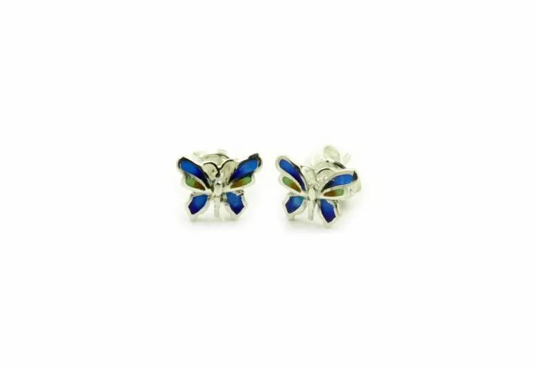 Butterfly blue mini earrings