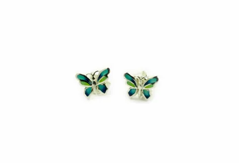 Butterfly green mini earrings