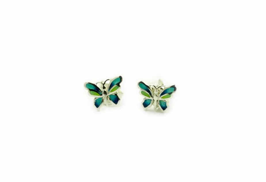 Butterfly green mini earrings