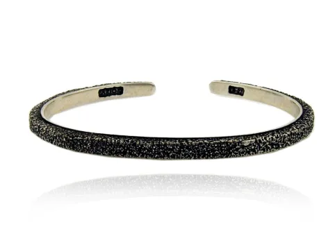 Brazalete Kora de Plata Oxidada