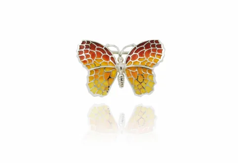 Broche mariposa pequeña ocres