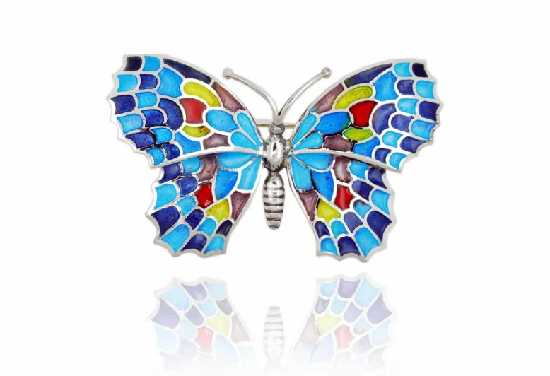 Broche mariposa grande colorines