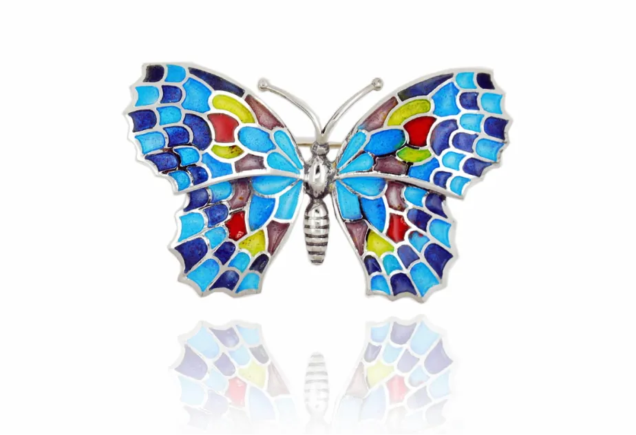 Broche mariposa grande colorines