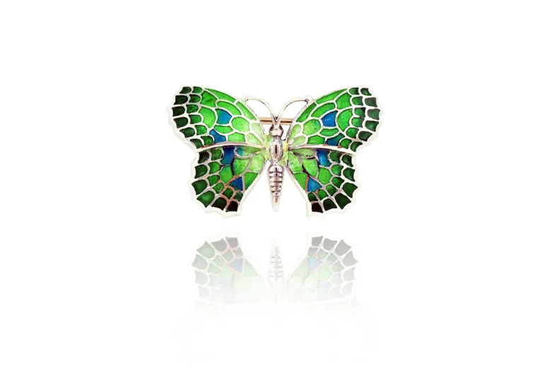 Broche mariposa pequeña verde