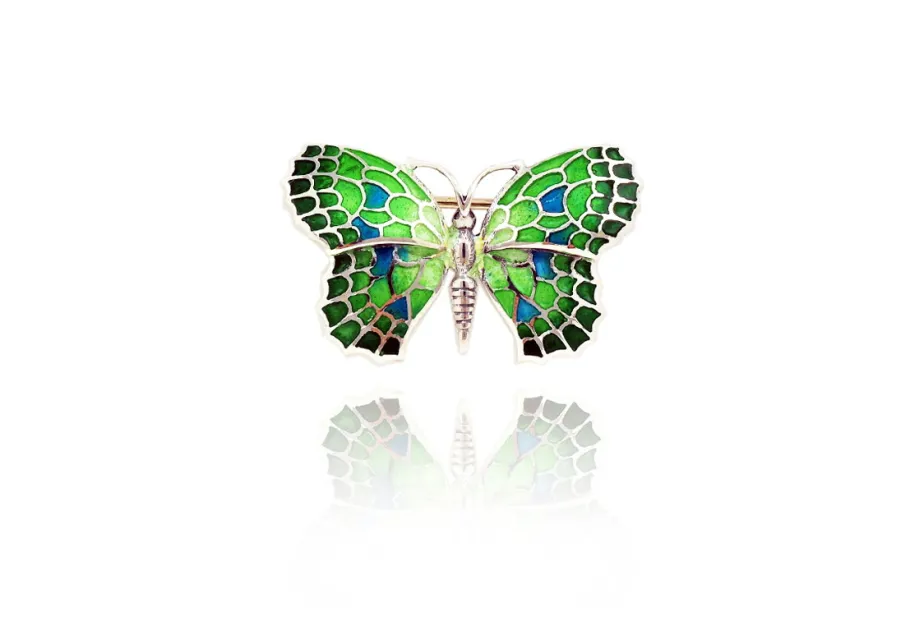 Broche mariposa pequeña verde