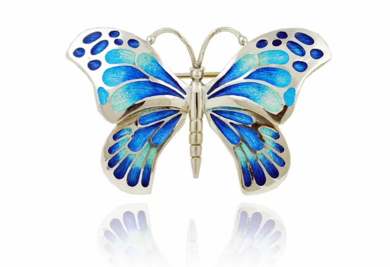 Large Dark Blue Butterfly Brooch Design 2010