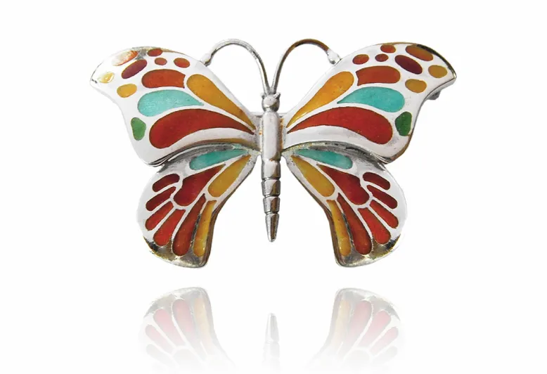 Large Pastel Butterfly Brooch Design 2010