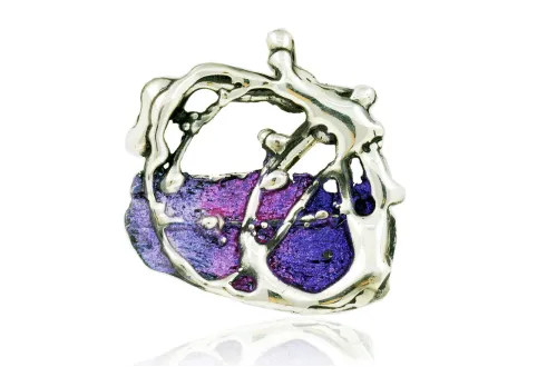 Broche surrealista lila