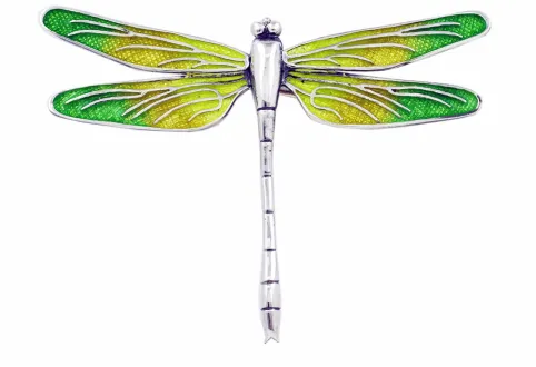 Broche Grande de Libélula Verde