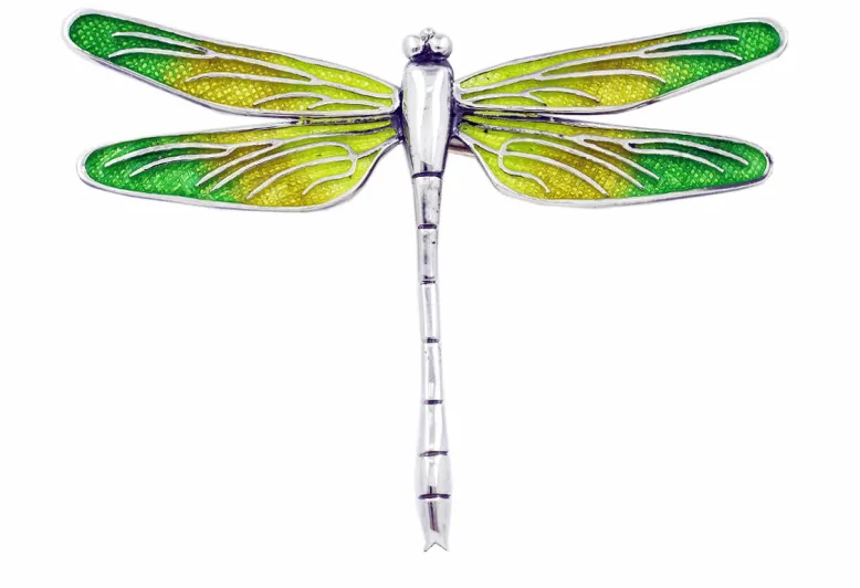 Broche Grande de Libélula Verde