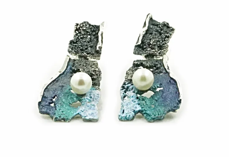 2 pieces Formentera-blue Intenzza earrings