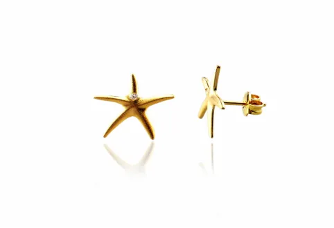 Pendientes estrella de mar mediana BR