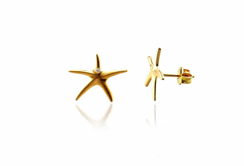 Pendientes estrella de mar mediana BR