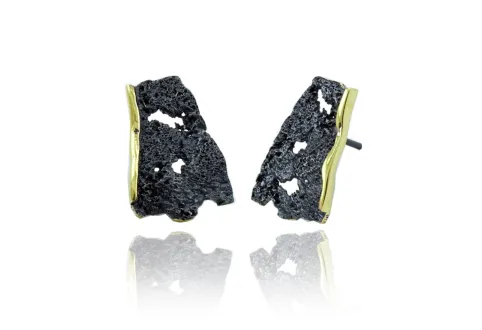 Intenzza GoldenBlack medium earring 