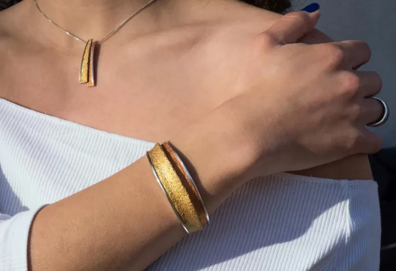 Troia ochre big bracelet