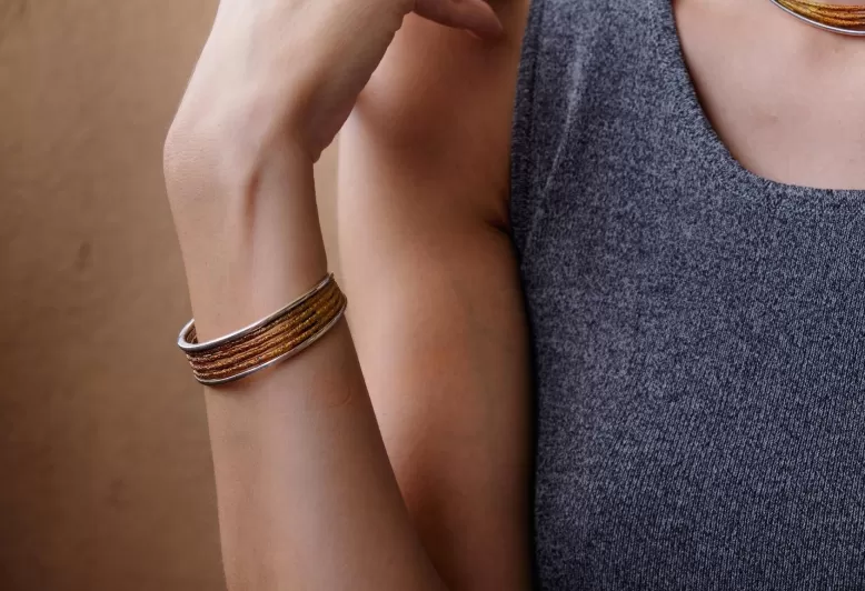 Dynamic ochre bracelet