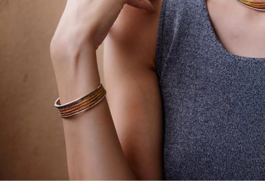 Dynamic ochre bracelet