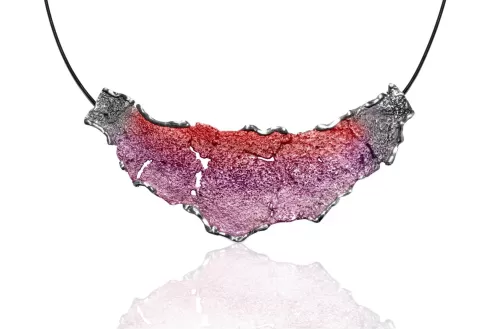 Großer roter Anhänger Collier Intenzza