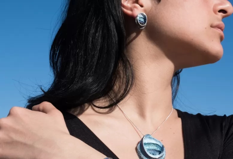Pendientes Sinera Azul Formentera