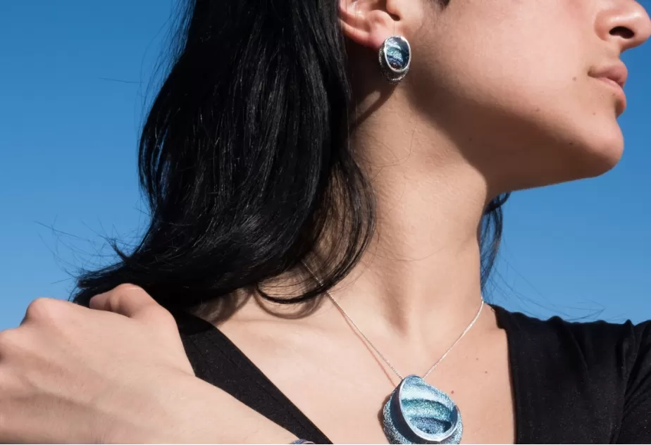 Pendientes Sinera Azul Formentera