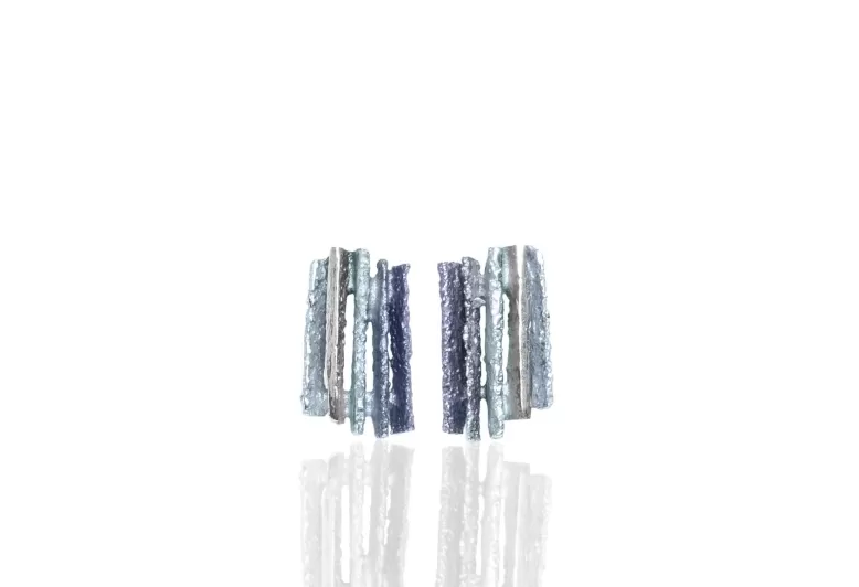Medium Formentera-blue Junc earrings