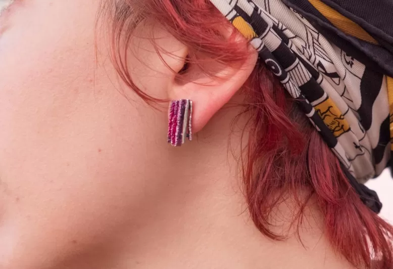 Pendientes Junc Rosa Pequeños