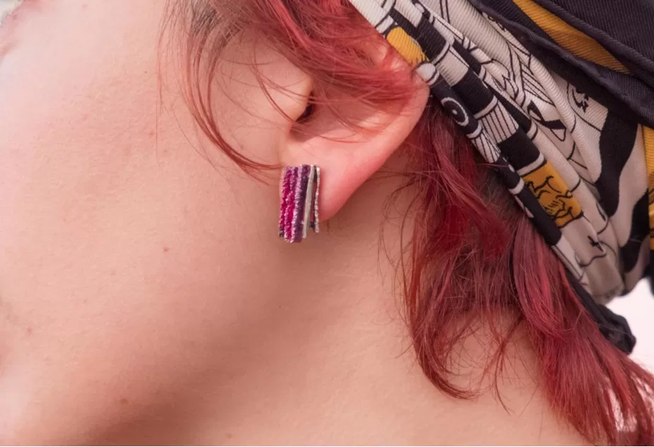 Pendientes Junc Rosa Pequeños