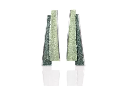 Big emerald-green Troia earrings