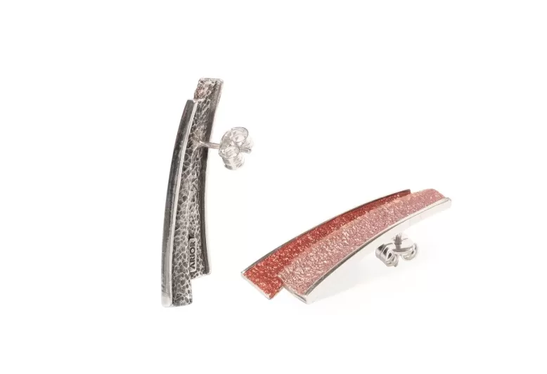 Big red Troia earrings
