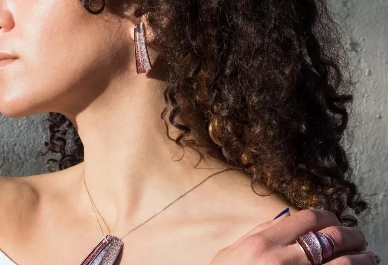 Big red Troia earrings