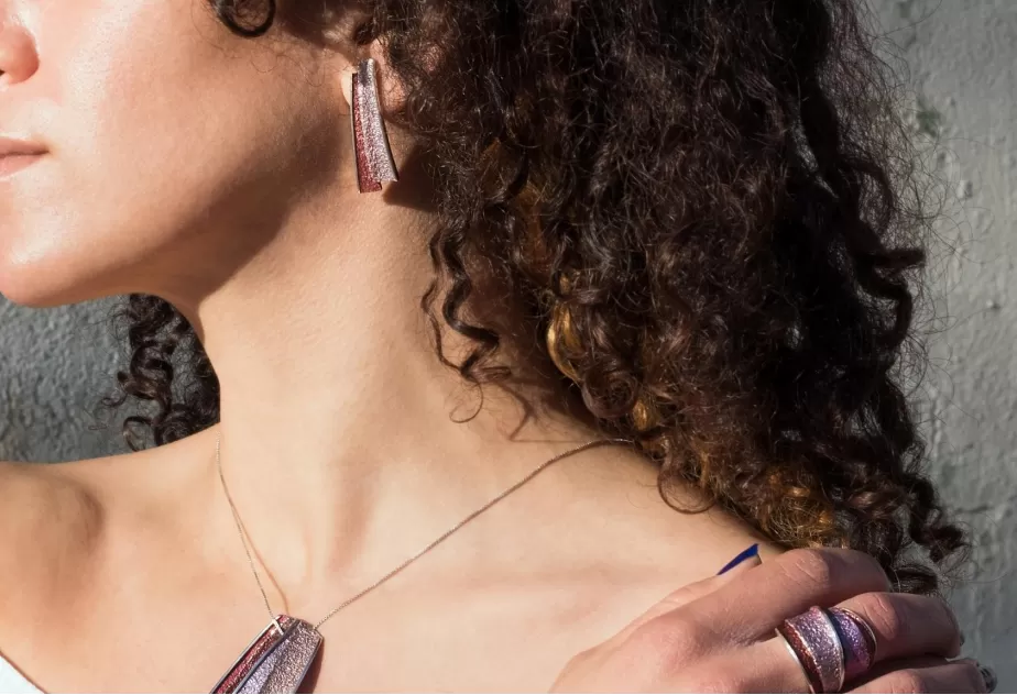 Big red Troia earrings
