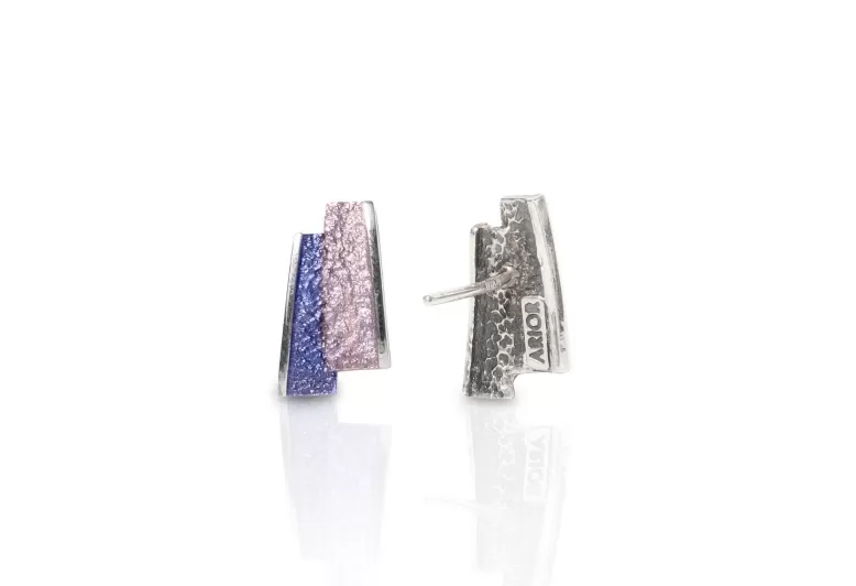 Small violet Troia earrings