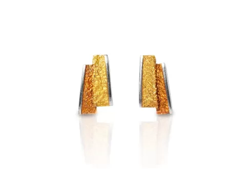 Small ochre Troia earrings