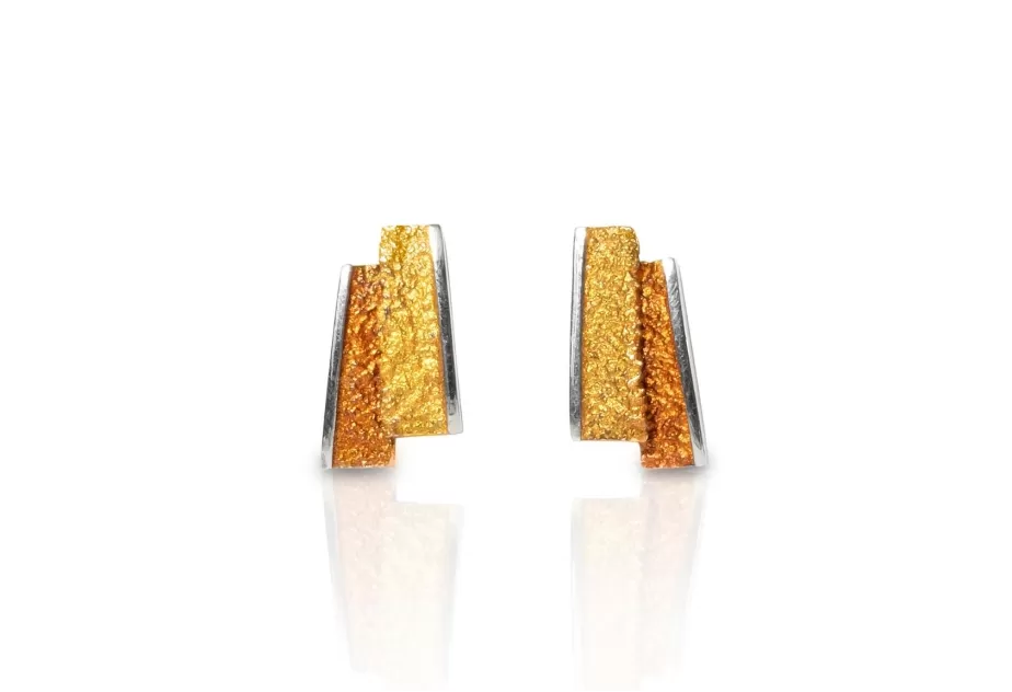 Small ochre Troia earrings
