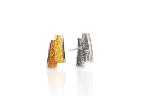 Small ochre Troia earrings 2