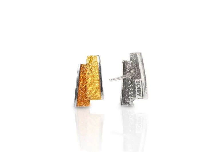 Small ochre Troia earrings