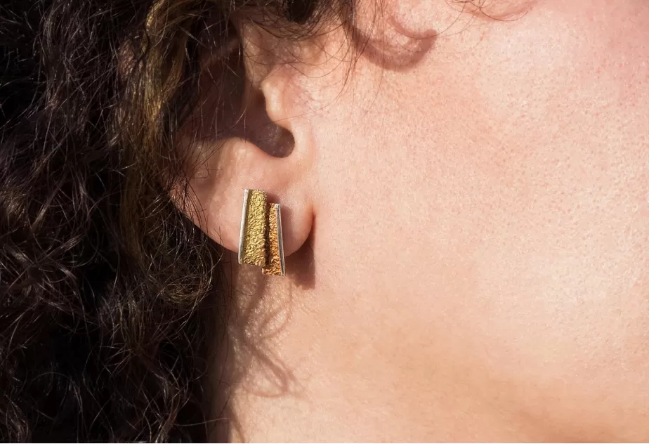 Small ochre Troia earrings