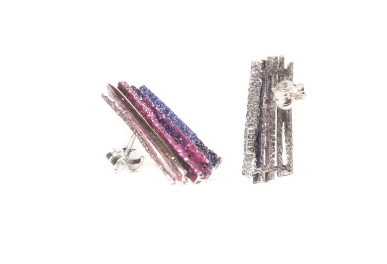 Pendientes Junc Violetas Grandes