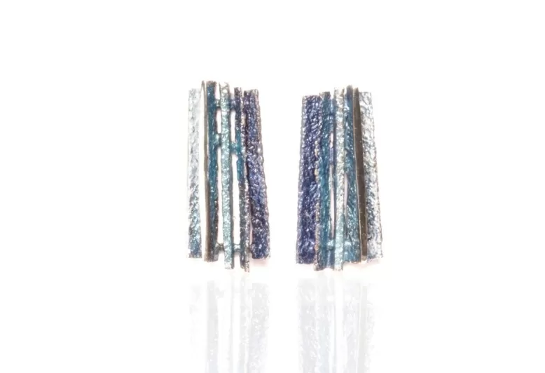 Big Formentera-blue Junc earrings
