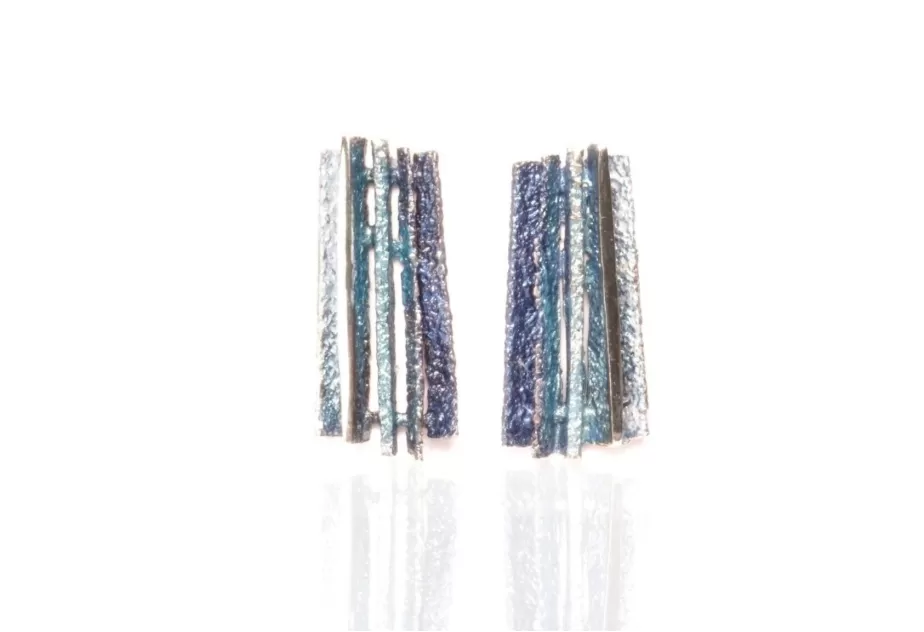 Big Formentera-blue Junc earrings