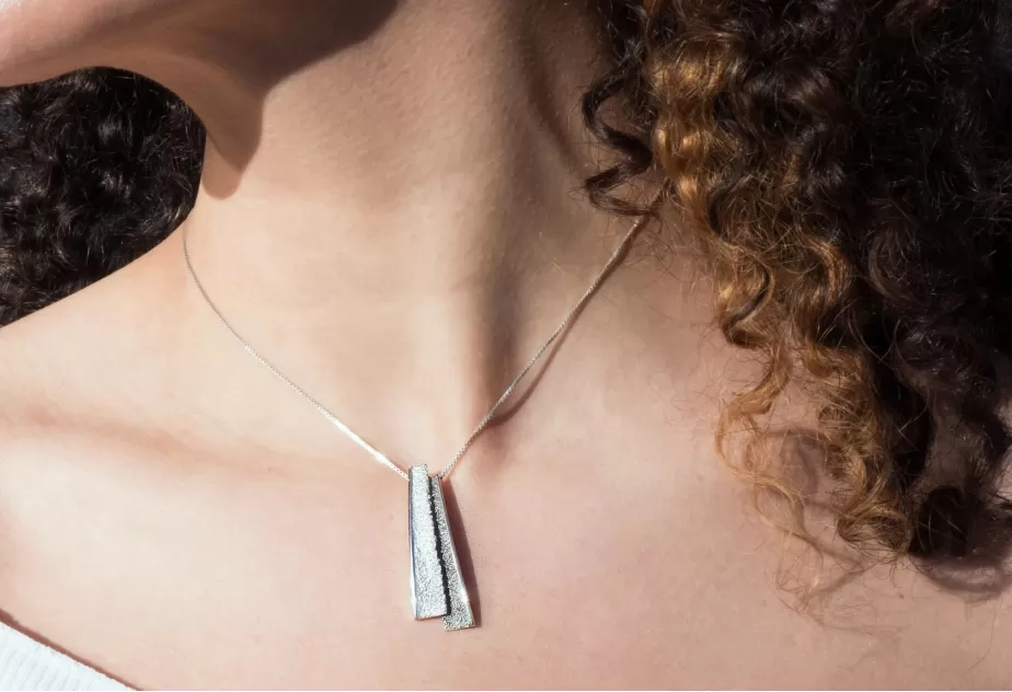 Small grey Troia pendant