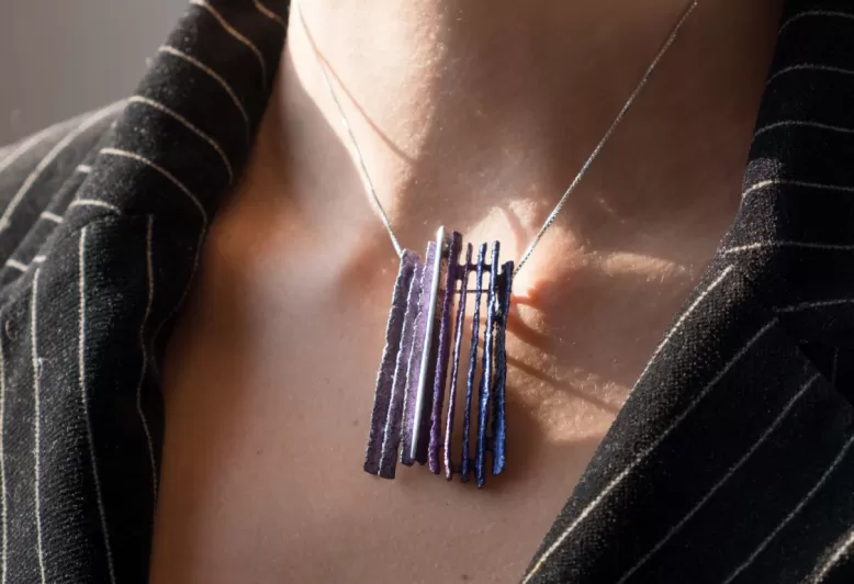 Colgante Junc Grande Violeta